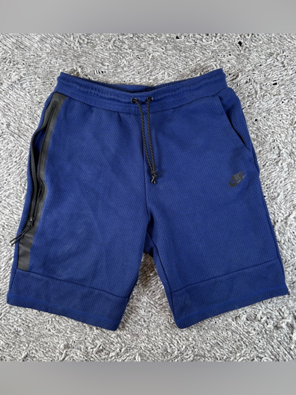 Nike Tech Sweat Shorts Mens Medium Navy Blue Activewear Training Style 819598455